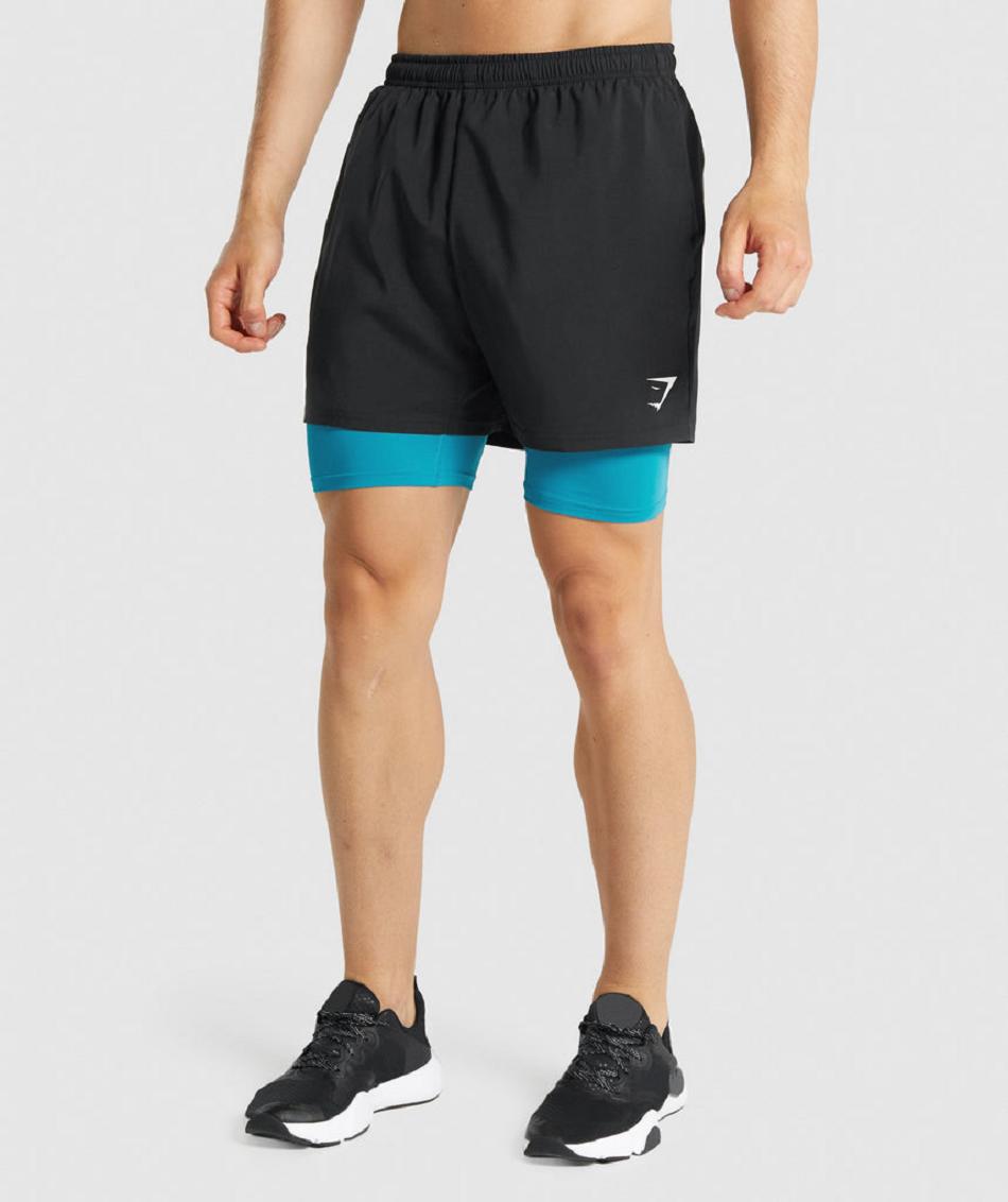 Pantalones Cortos Gymshark Element Baselayer Hombre Azules | CO 3809QMA